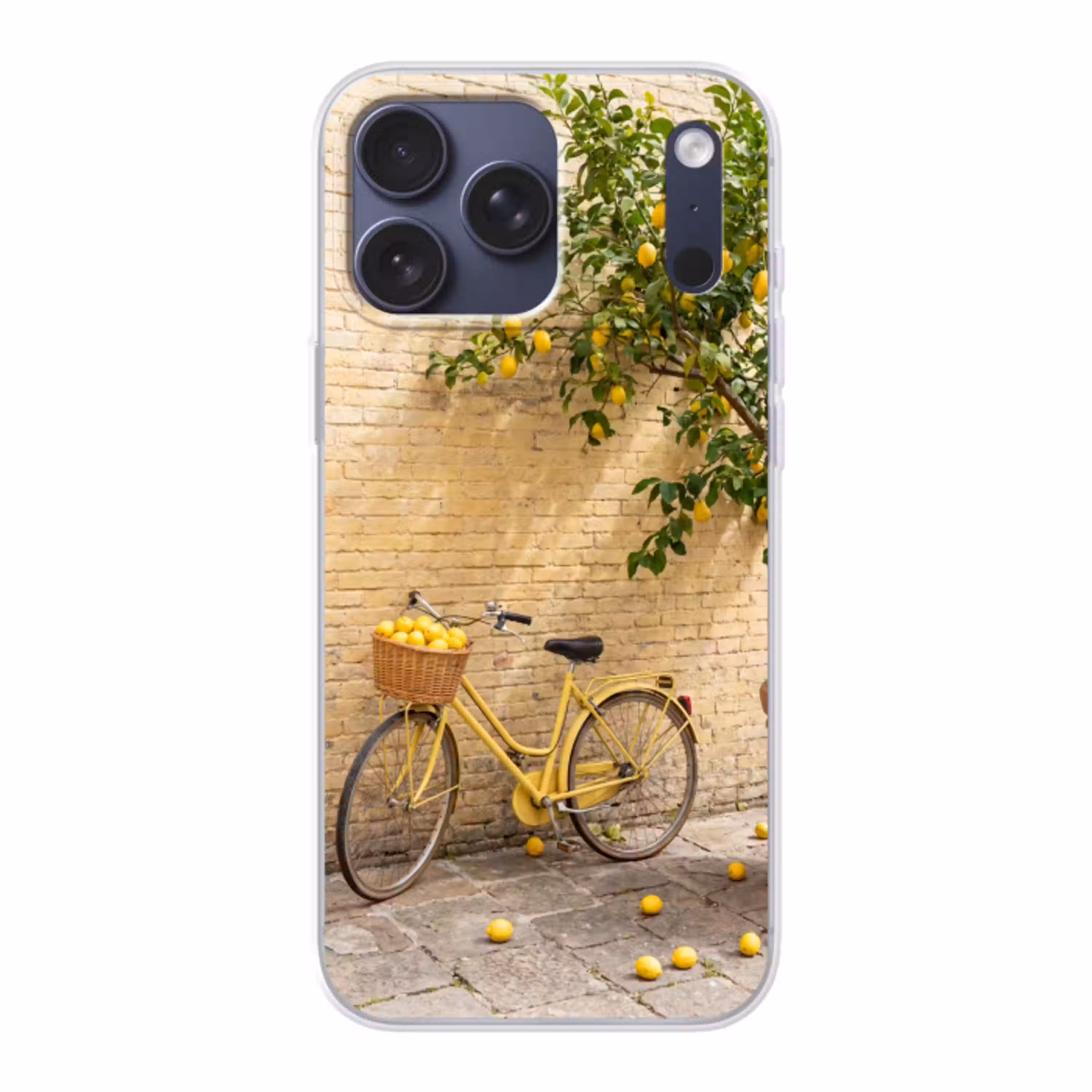 Fiets - Mand - Eten - Geel - Zomer Telefoonhoesje iPhone 17 Pro Max klein -3d
