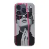 Portret - Vrouw - Zonnebril - Verfdruppels Telefoonhoesje iPhone 17 Pro klein -3d