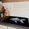 Porselein - Goudvis - Delfts - Blauw Inductie beschermer vinyl 3mm klein -sfeer3