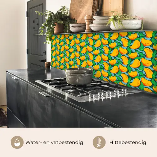 Mango - Patroon - Fruit - Bladeren keuken achterwand 2 middel 871 -usp_NL