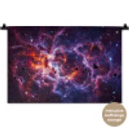 Space - Stars - Abstract - Colorful Wandkleed katoen klein -t3d_DE