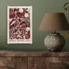 Vogel - Bordeaux - Bloemen - Bessen plexiglas 5mm klein -sfeer3