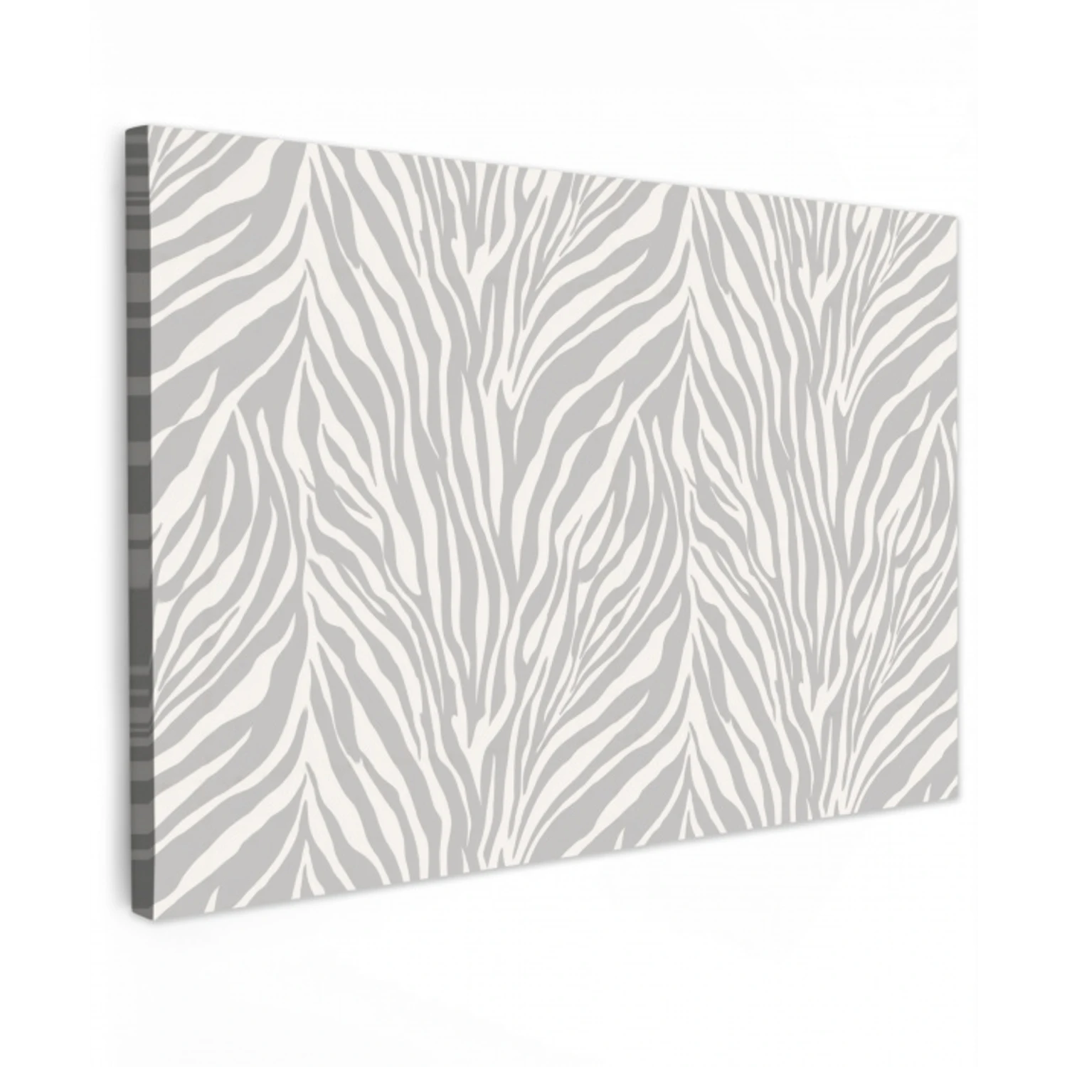 Zebra - Motief - Grijs canvas 2cm klein 34 -z3d