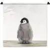 Kinderen - Pinguïn - Grijs - Dieren - Meisjes - Jongens Wandkleed katoen klein -zz3d