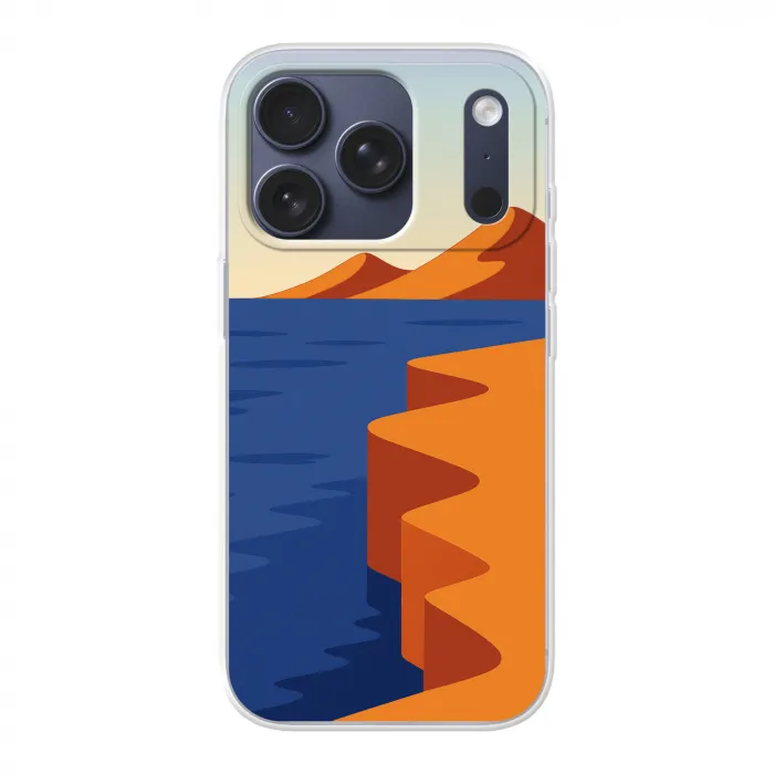 Landschap - Bergen - Zon - Zee Telefoonhoesje iPhone 17 Pro klein -3d
