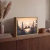 Beren - Bomen - Landschap - Zonsondergang Light Box met batterij (Wandlamp) middel -sfeer2
