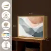 Abstract - Golven - Blauw Light Box met batterij (Wandlamp) middel -USP_websiteoverzichtNL