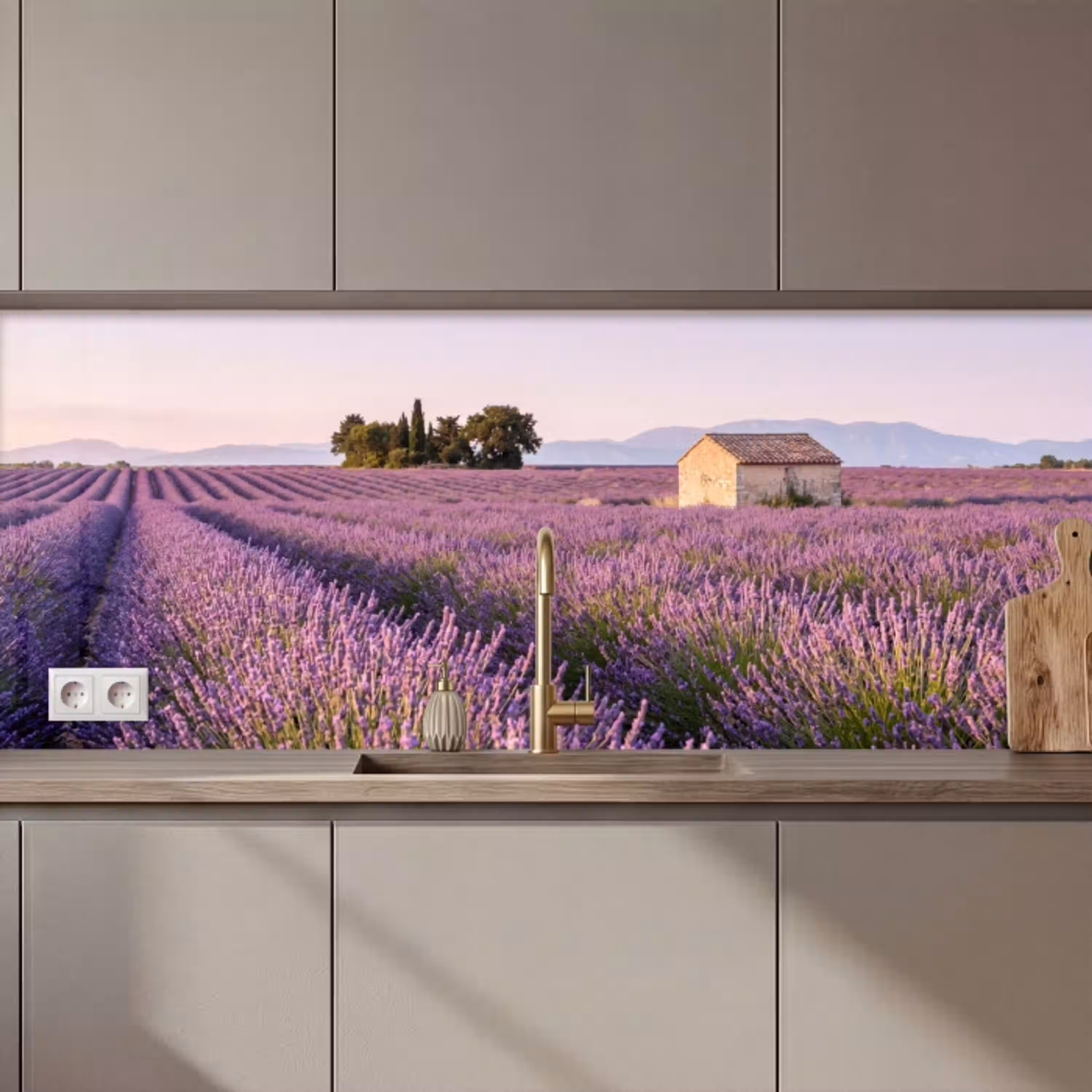 Lavendel - Landschap - Sereen - Paars keuken achterwand 2 middel zz_3dshopping