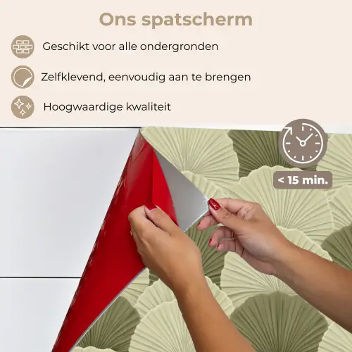 Bladeren - Structuur - Groen keuken achterwand spatscherm klein 900 -spatscherm_NL