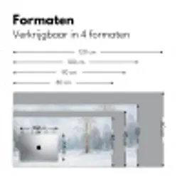 Bospad - Dennen - Sneeuw - Winter - Rustgevend Muismat XXL klein -sfeer5