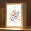 Beer - Vliegtuig - Sterren - Kinderen Light Box met kabel klein -zzz_3d_website