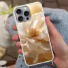 Close up - Pioenroos - Wit Hoesje iPhone 16 Pro Max met koord klein -sfeer3