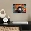 Aap - Gorilla - Graffiti - Dieren - Kleuren poster papier klein -sfeer1