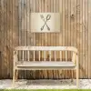 Beige - Vintage - Bestek Tuinposter op houten frame 2 cm dik klein -sfeer4