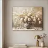 Bloemen - Vaas - Stilleven - Beige Textielframe zwart klein -sfeer2