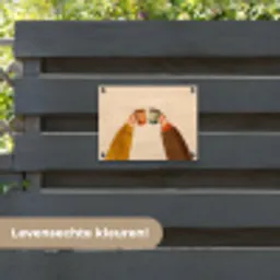 Illustratie - Mokken - Proosten - Bruin tuinposter los doek klein -sfeer3