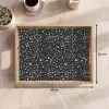 Terrazzo -  Patroon - Zwart - Wit Dienblad Rechthoek middel 911 -USP_Formaat