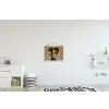 Vrouw - Beige - Bloem - Modern - Portret textielposter latten blank klein -kinderkamer