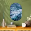 Golven - Oceaan - Blauw Wandcirkel Ovaal Forex klein -sfeer2