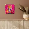 Tijger - Kimono - Planten - Roze plexiglas 5mm klein -sfeer5