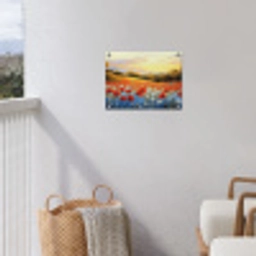 Klaproos - Bloemenveld - Kleurrijk tuinposter los doek klein -sfeer8