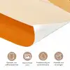 Abstract - Patroon - Modern - Beige - Oranje deurposter klein -closeup_NL