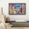Doorkijk - Santorini - Landschap - Blauw - Grieks canvas 2cm klein -sfeer6