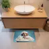 Teckel - Bad - Schuim - Waterdruppels Badmat klein -sfeer1