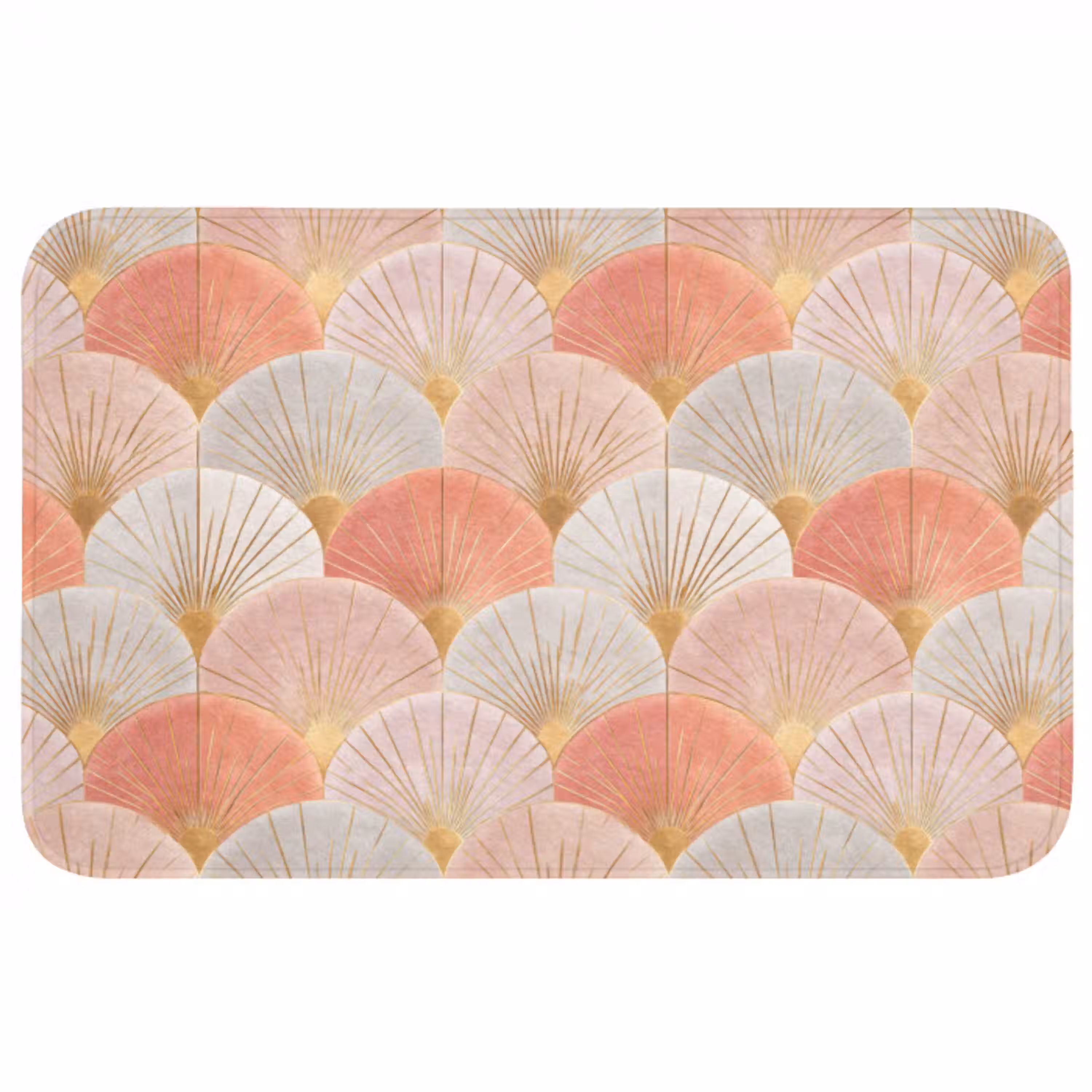 Waaiers - Goud - Roze Badmat middel 997 -3d