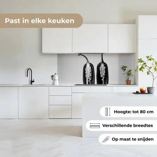 Pepers - Zwart - Wit - Zaadlijsten keuken achterwand 2 middel -sfeer4_NL