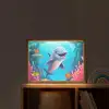 Dolfijn - Zeedieren - Onderwater - Kinderen - Meisjes Light Box met batterij (Wandlamp kind) middel -sfeer1_kind