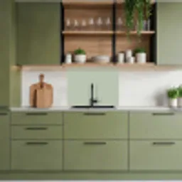 Mintgroen - Effen kleur keuken achterwand 2 middel 865 -sfeer3