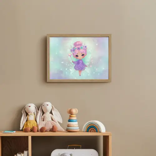 Fee - Paars - Glinsters Light Box met batterij (Wandlamp kind) middel -sfeer2_kind