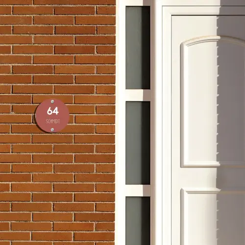 Terracotta - Modern Naambord Rond klein -sfeer3-rond-XS