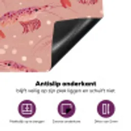 Garnalen - Stippen - Roze Inductie beschermer vinyl 3mm klein 276 -zzzzzzz-cc-onderkant