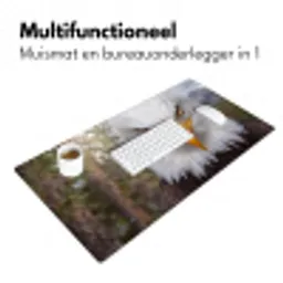 Amerikaans - Zeearend - Portret - Geel Muismat XXL klein -sfeer4