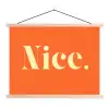 Oranje - Gebroken wit - Nice textielposter latten blank klein -3d