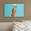 Papegaai - Koksmuts - Grappig - Vogel canvas 2cm klein -sfeer3