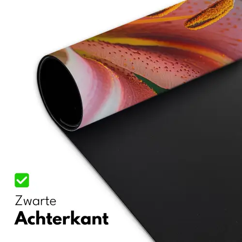 Lelie - Close up - Lichtroze Muismat XXL klein -sfeer2