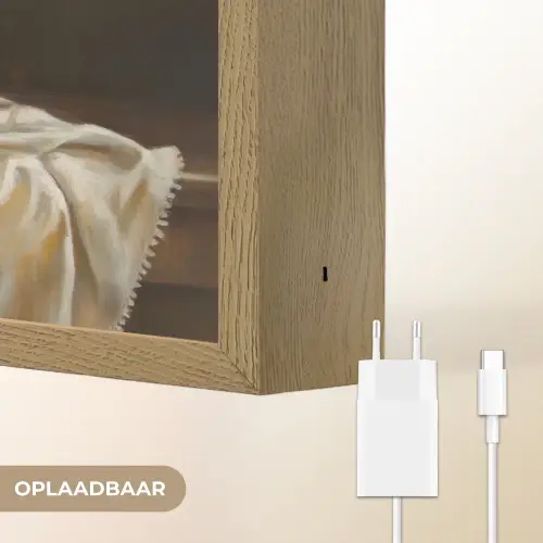 Fruit -  Stilleven - Wijn - Kaars Light Box met batterij (Wandlamp) middel -USP_websiteoplaadbaarNL