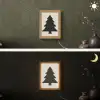 Kerstboom - Zwarte kerstboom - Boom - Japandi Light Box met kabel (Wandlamp) klein -sfeer3