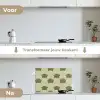 Bladeren - Structuur - Groen keuken achterwand spatscherm klein 900 -voor_na_NL