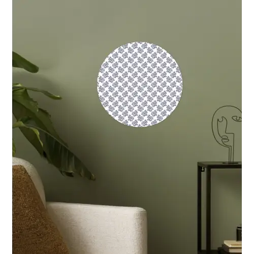 Oceaan - Koraal - Blauw - Wit Wandcirkel behangsticker klein 186 -sfeer2