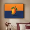 Mango - Vlakken - Bladeren - Oranje Textielframe zwart klein -sfeer1