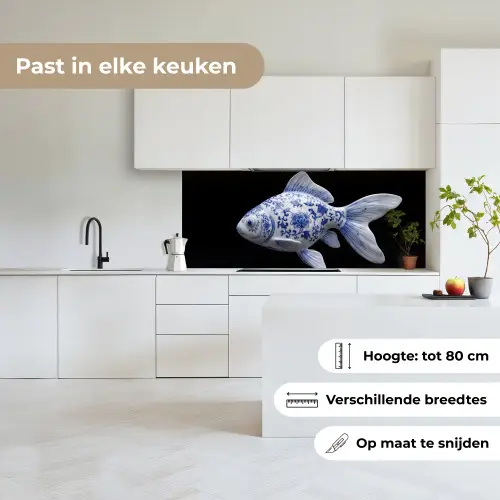 Porselein - Goudvis - Delfts - Blauw keuken achterwand 2 middel -sfeer4_NL