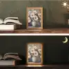Bloemen - Wit - Vaas - Modern Light Box met kabel (Tafellamp) klein -sfeer3