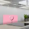 Snoep - Lolly - Hart- Roze keuken achterwand spatscherm klein -3d_schuin