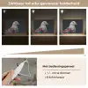 Duif - Bloemen - Wit - Zwart Light Box met kabel (Wandlamp) klein -USP_dimbaarNL