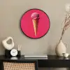 Schepijs - Roze - Hoorntje Fotolijst rond zonder passe partout klein -sfeer1