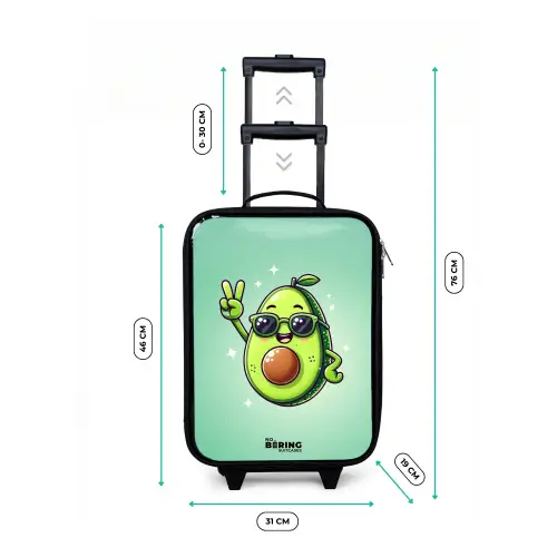 Appie avocado Kinderkoffer - Zwart klein -productfoto_formaten